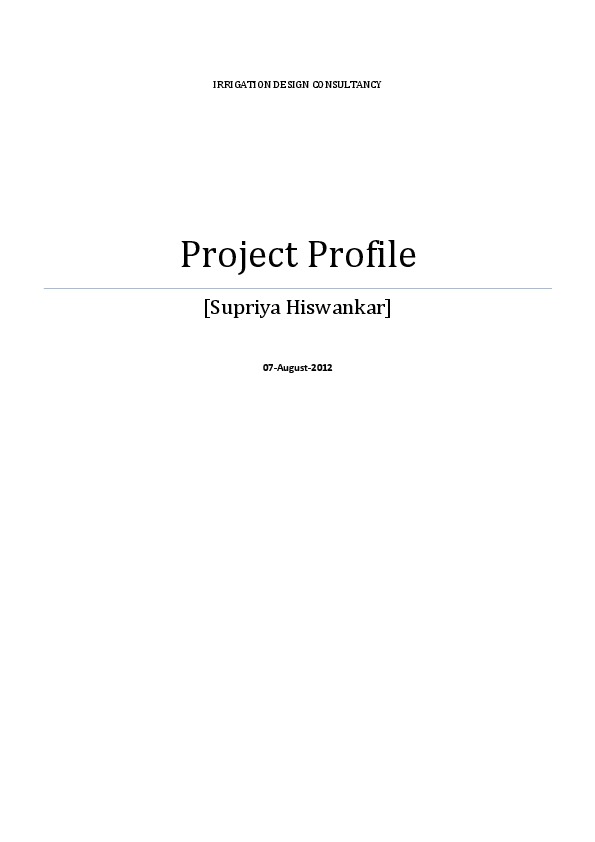 Supriya Hiswankar, Freelance Irrigation Designer - Freelance Irrigation Designer