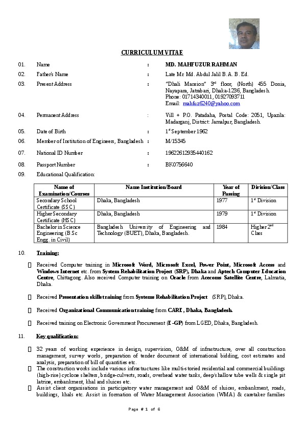 Md. Mahfuzur Rahman, Quality Control – Design Engineer at BETS Consulting Services Ltd