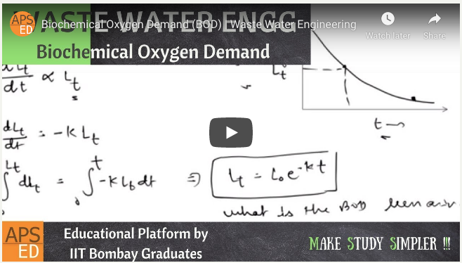 Biochemical Oxygen Demand (BOD) | Waste Water Engineering