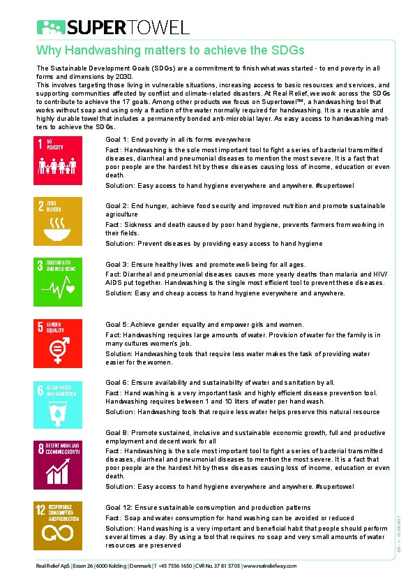 Supertowel™ is a unique and innovative product to offer clean, safe and bacteria-free hands after handwashing.