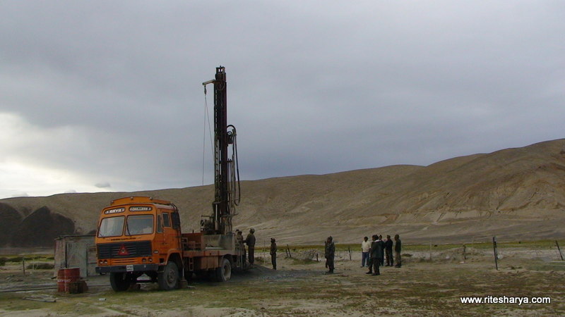 Groundwater development at Chushul 14260 feet above mean sea level.Ladakh India