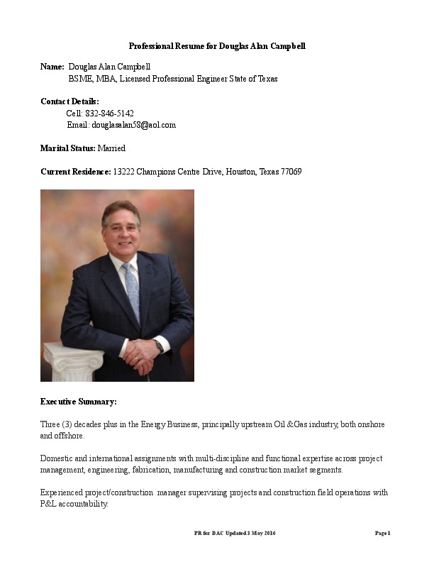 Douglas Campbell, President at Upstream Surface O&G