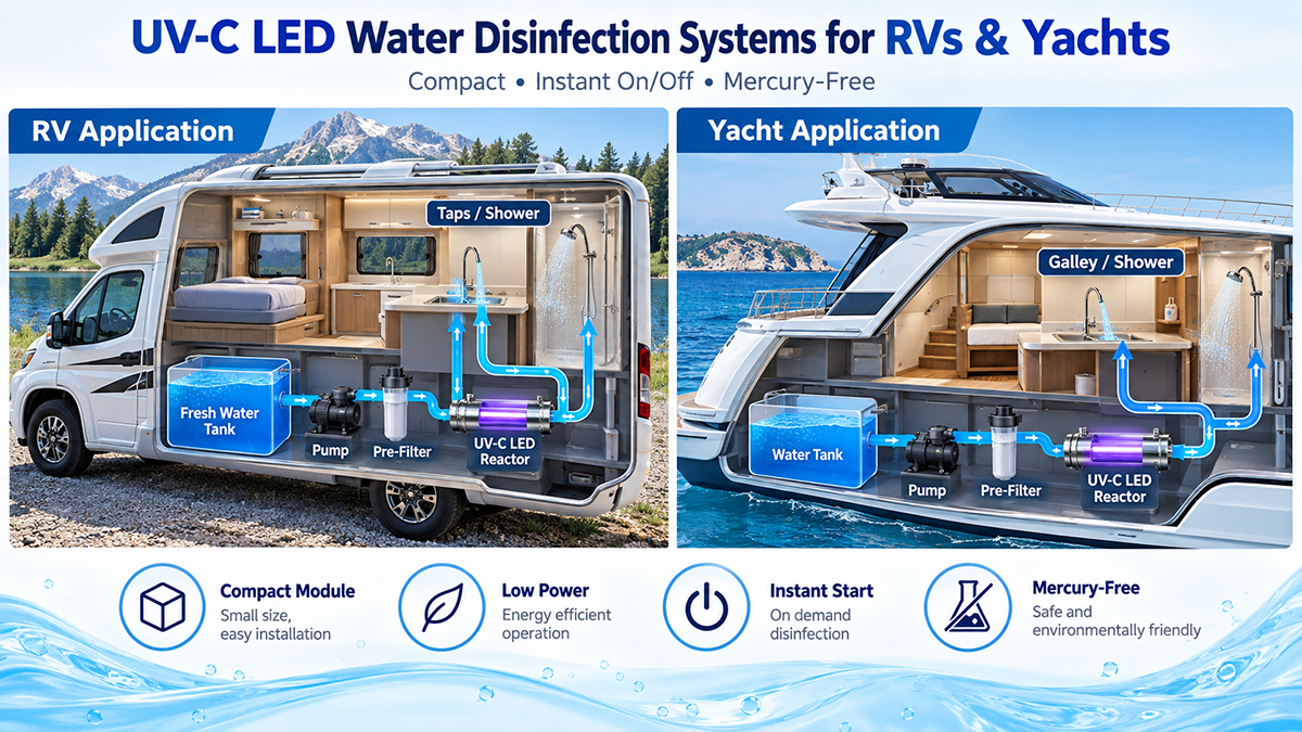 UV-C LED Solutions for RV and Marine Water Systems