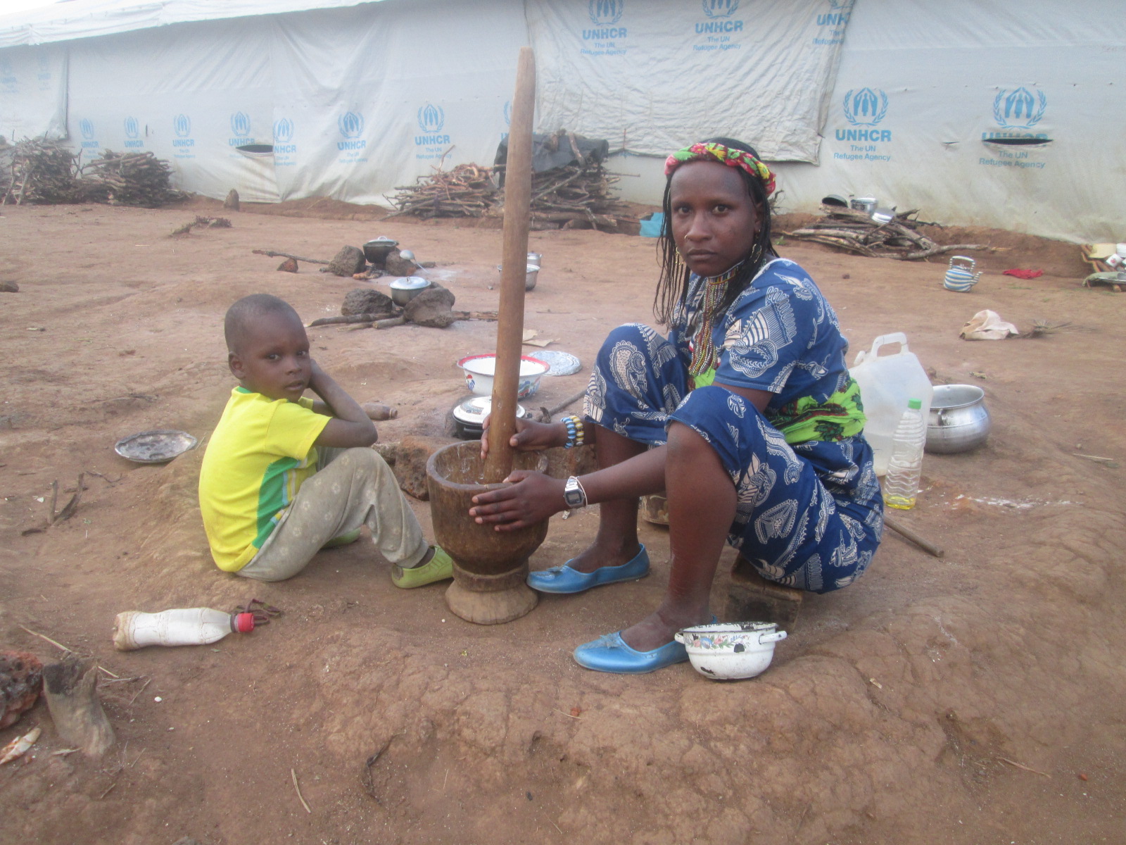 Sanitation in a refugies camp