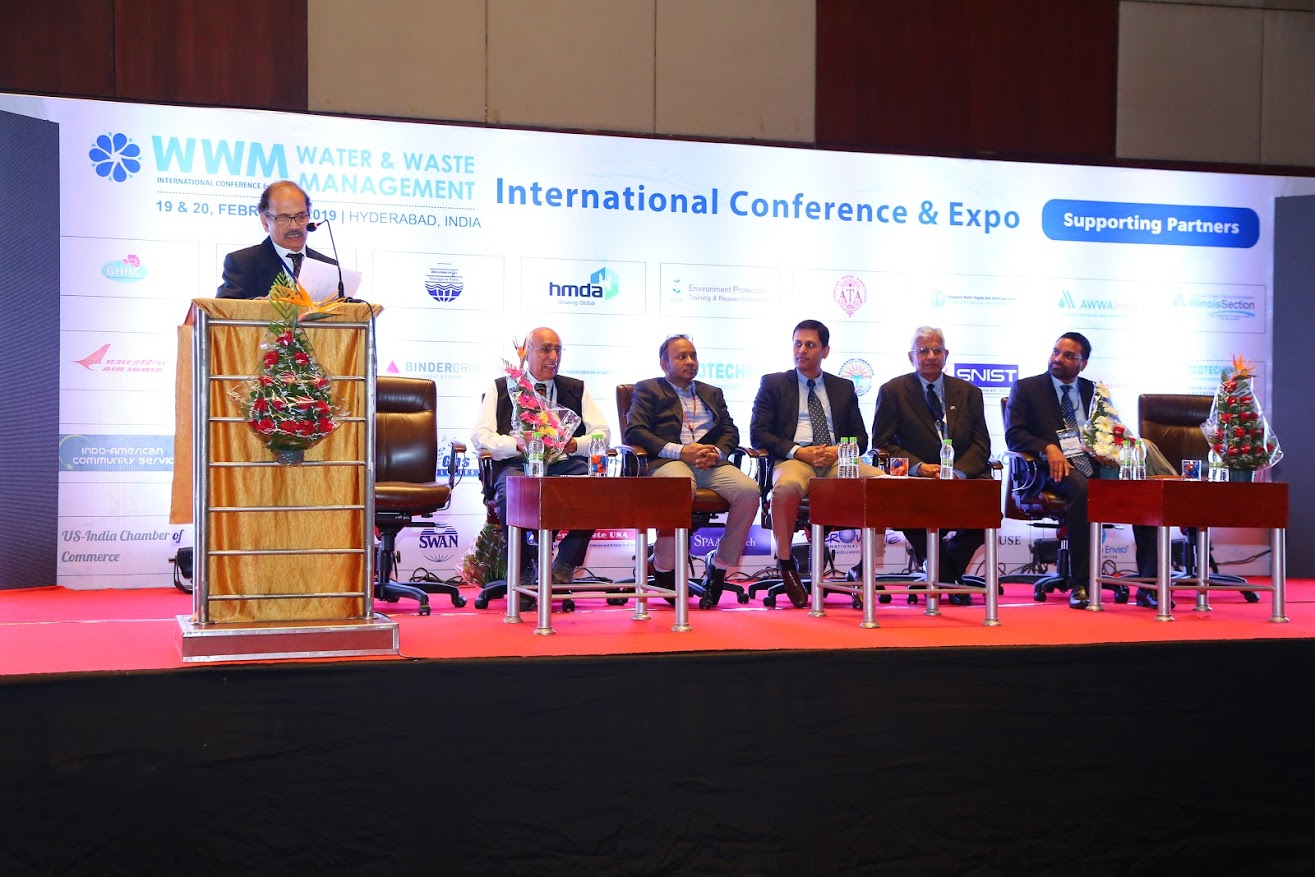 Water and Waste Management conference, Hyderabad India, Feb 19/20, 2019