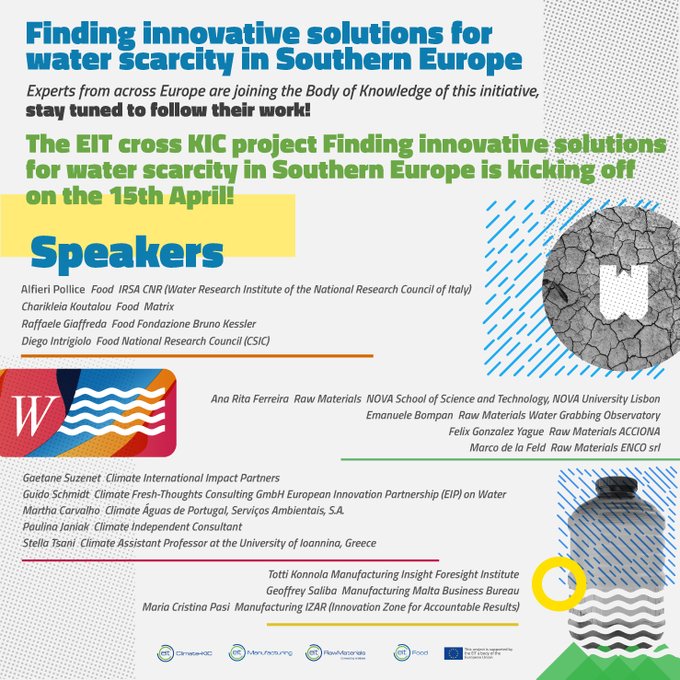 The cross-KIC initiative on water scarcity in Southern Europe