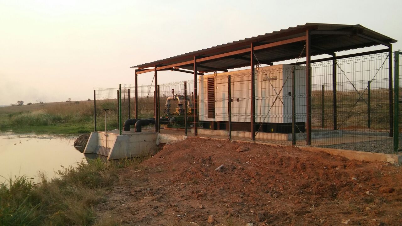 2 x 185m3/h pumps driven by 400kva generator remote operated