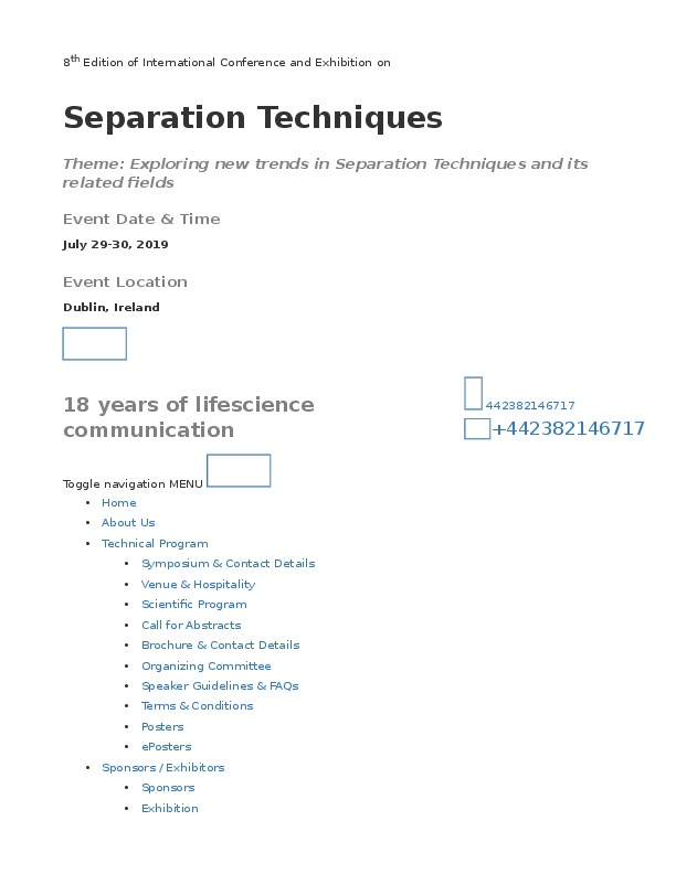 Euroscicon&nbsp;honored to welcome all the participants for the upcoming CPD accredited&nbsp; &ldquo;8 thEdition of International&nbsp; Conferen...