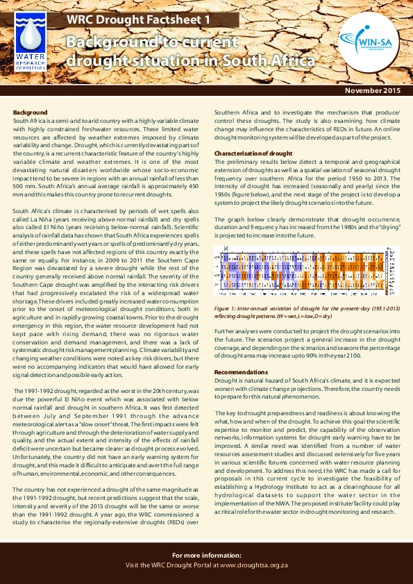 Water Research Commission Drought Factheet 1