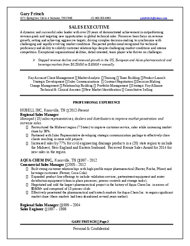 Gary Fritsch, Hubbell Inc - Regional Sales Manager