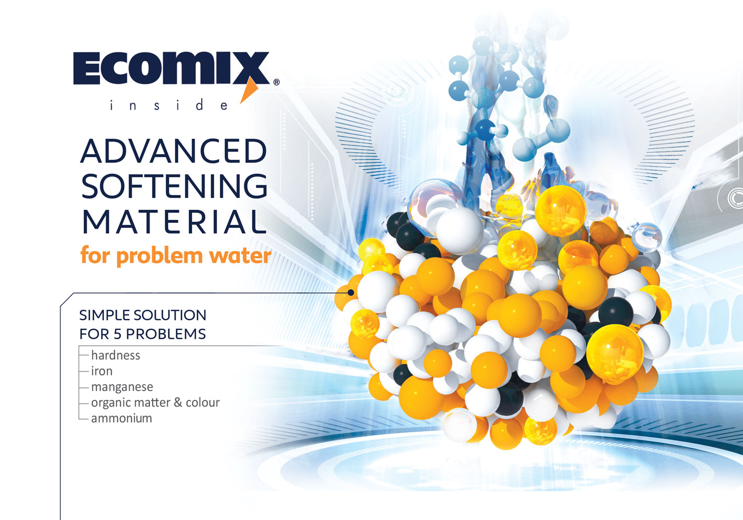 ECOCOSFT ECOMIX Advanced Softening Material for Problem Water