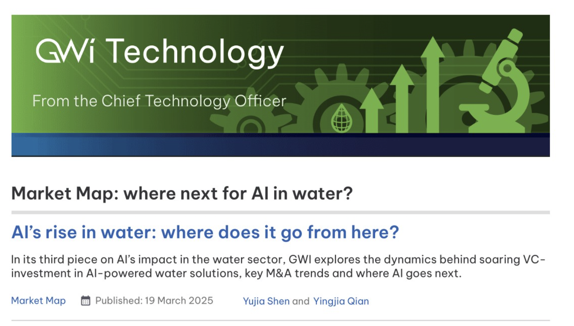 In 2023 and 2024 alone, $210 million was invested in early-stage AI-driven water start-ups &mdash; double the total raised in the previous two years...