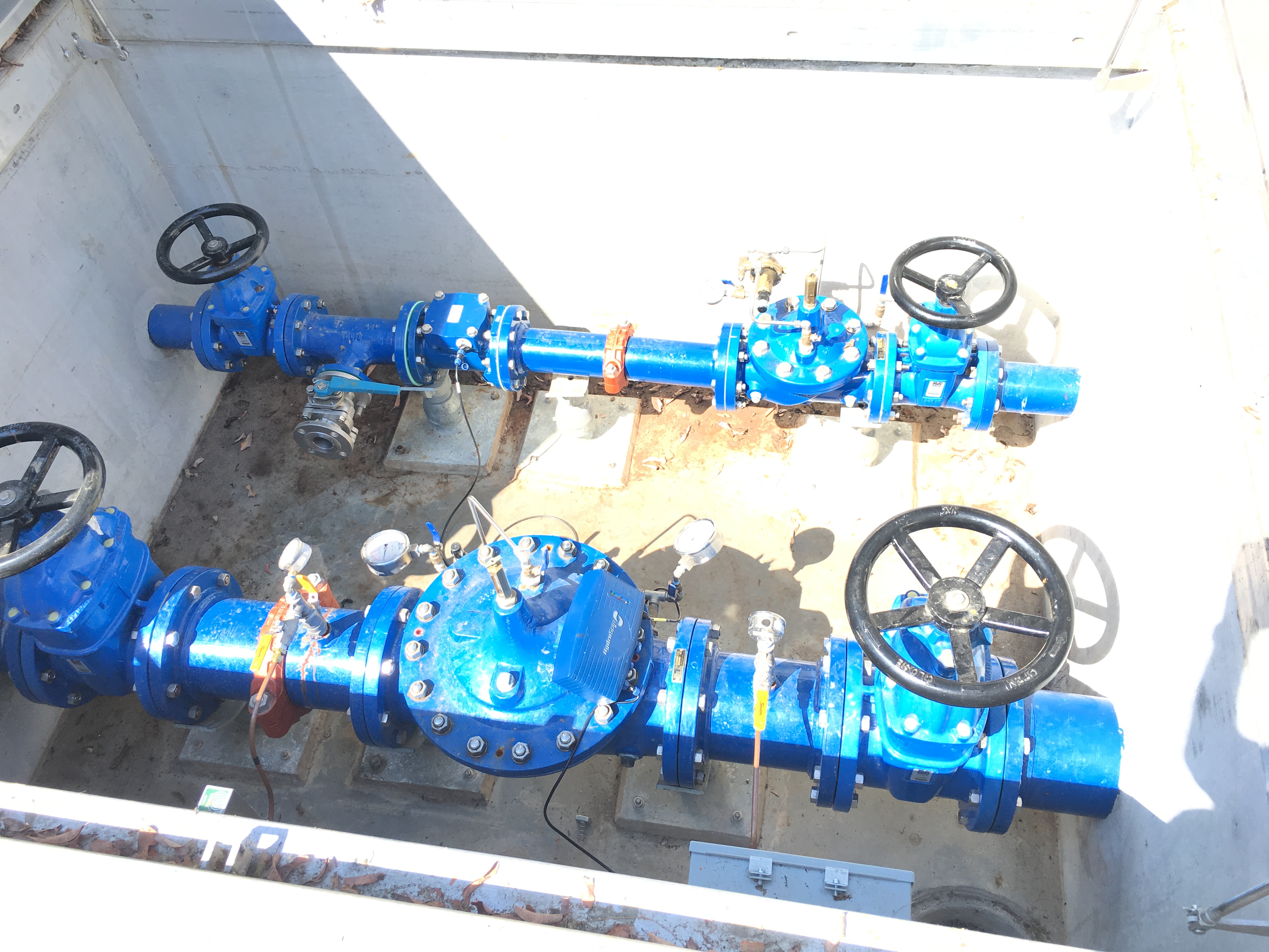 Padre Dam installation of HydroSpin water powered generator