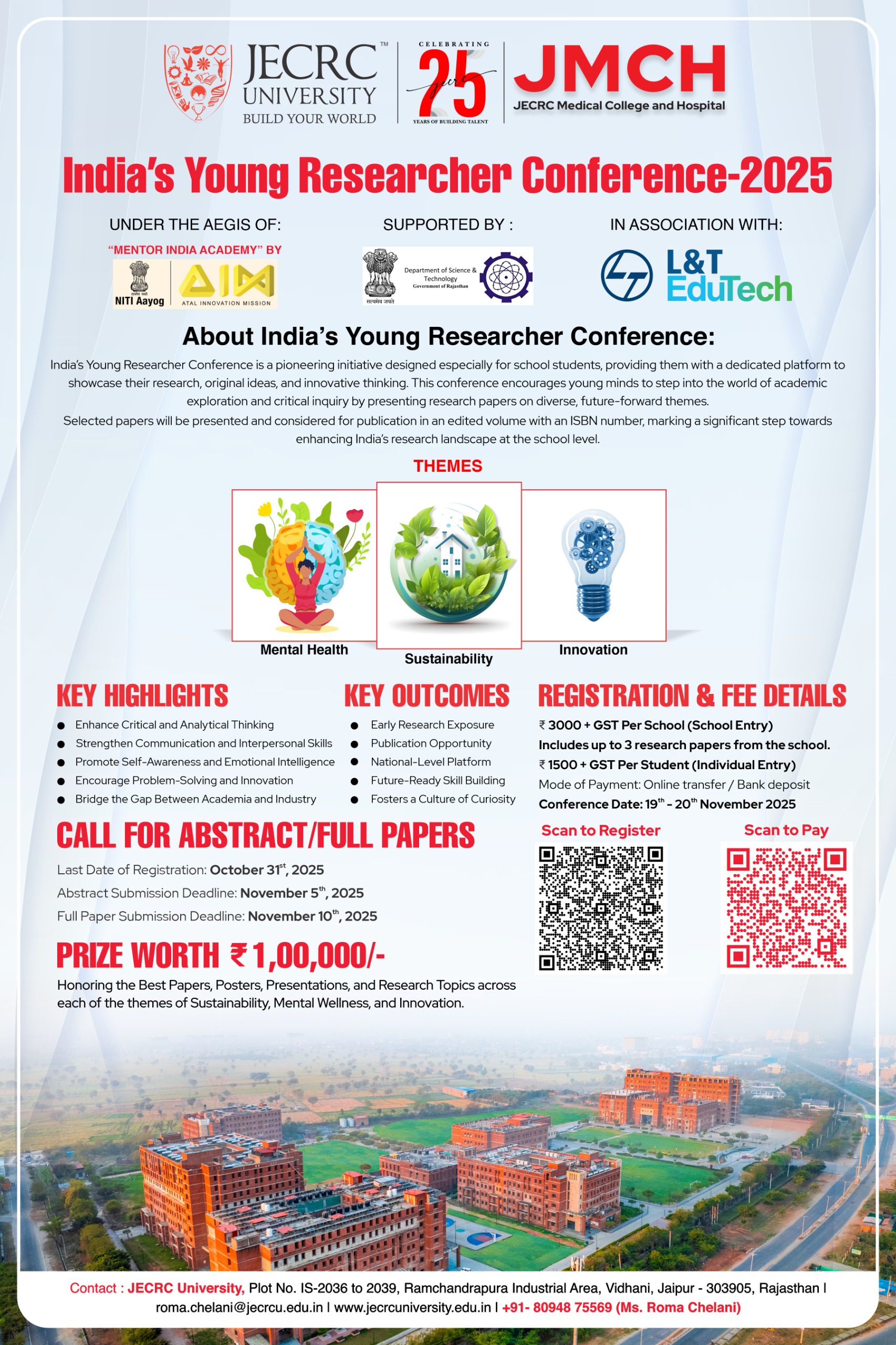 🌟 Honored to Join the Advisory Board of IYRC-2025: Empowering India&rsquo;s Young Innovators for a Sustainable FutureI&rsquo;m deeply honored to join...