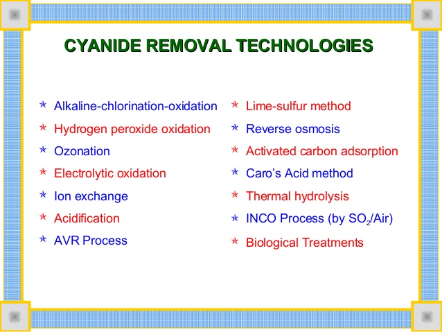 Presence of either cyanide or ...